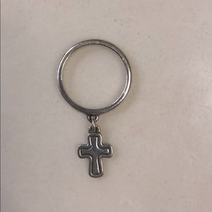 James Avery cross dangle ring